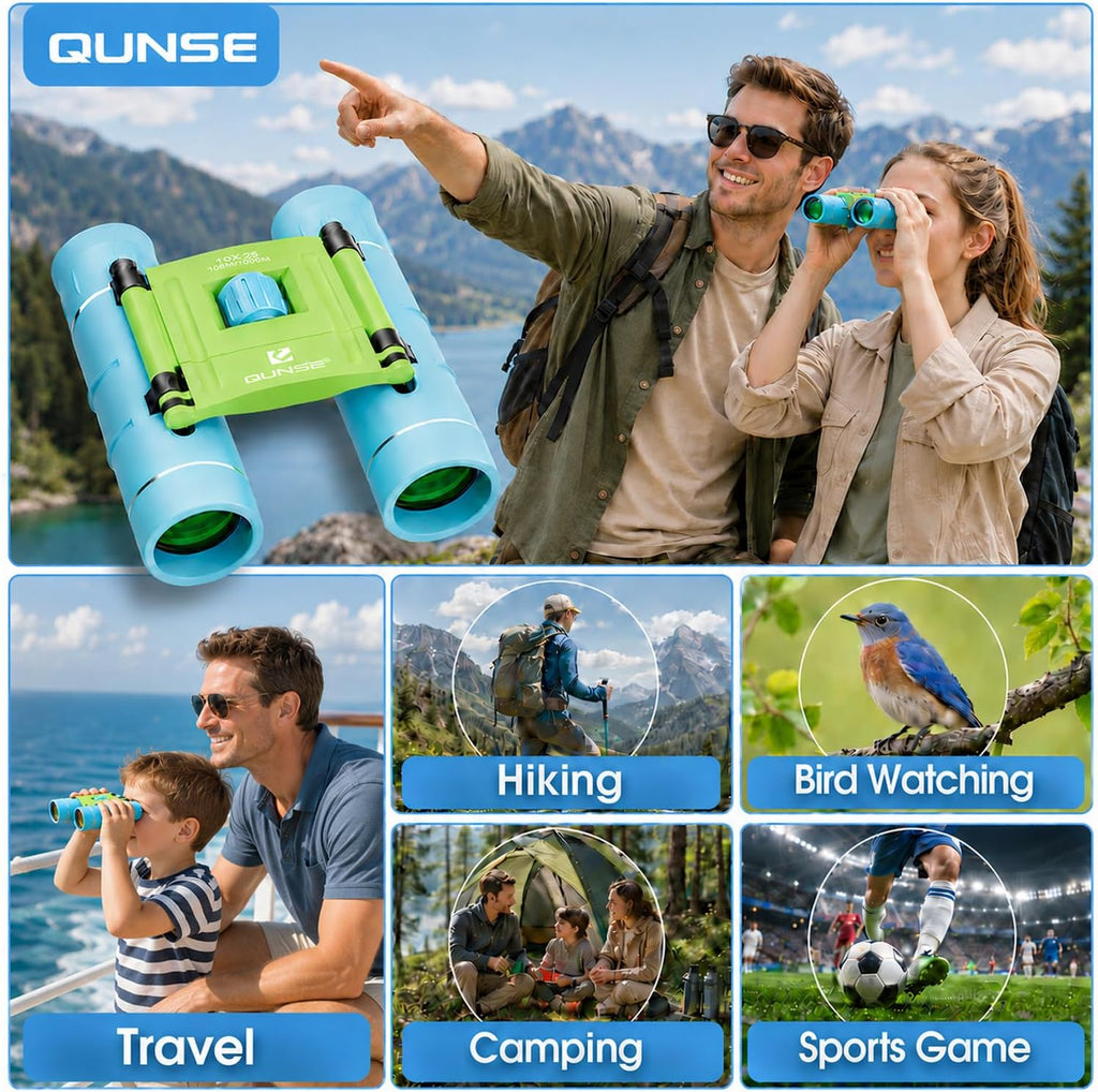 10x25 Binoculars for Adults Kids Waterproof Compact Bird Watching