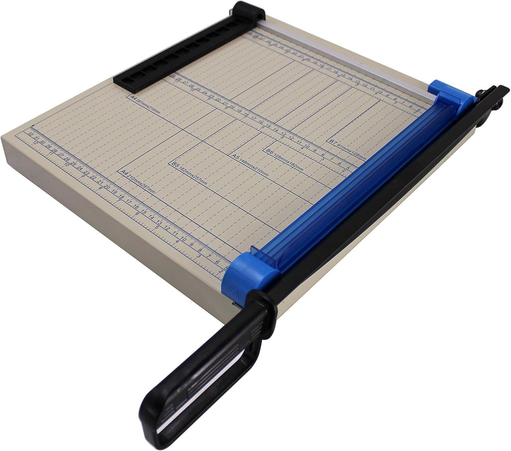 TEXALAN(R) Paper Cutter Guillotine 12" A4 Multi-Purpose Trimmer for Metal Sheet, Leather, Plastic Sheet, Non-Woven Fabric, 12 Sheets 80-Gram Paper