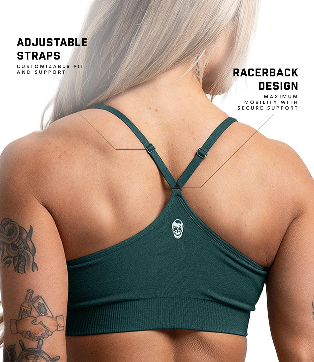 Gymreapers Seamless Sports Bra for Women - Wireless Compression Padded Supportive Bras for Gym, Yoga, & Fitness