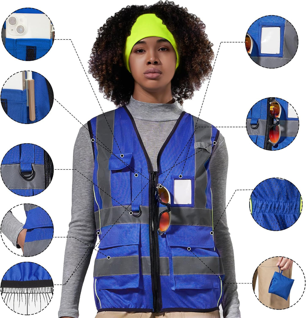 A-SAFETY High Visibility Reflective Safety Vest Customize Logo (XS-8XL)