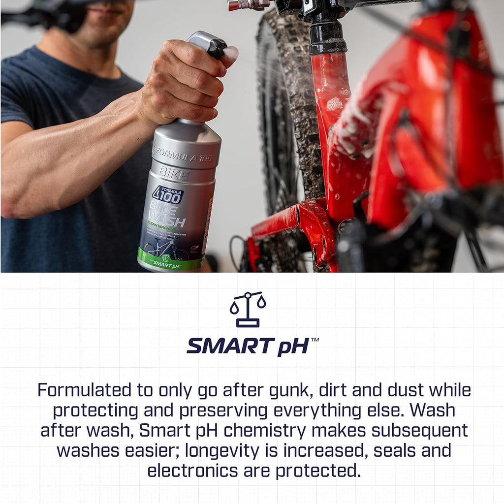 Clean Machine Bike Wash for Cleaning Bicycles & Electric Bikes No-Run Gel Formula Works on All Surfaces, Lifts Away Dirt & Grime