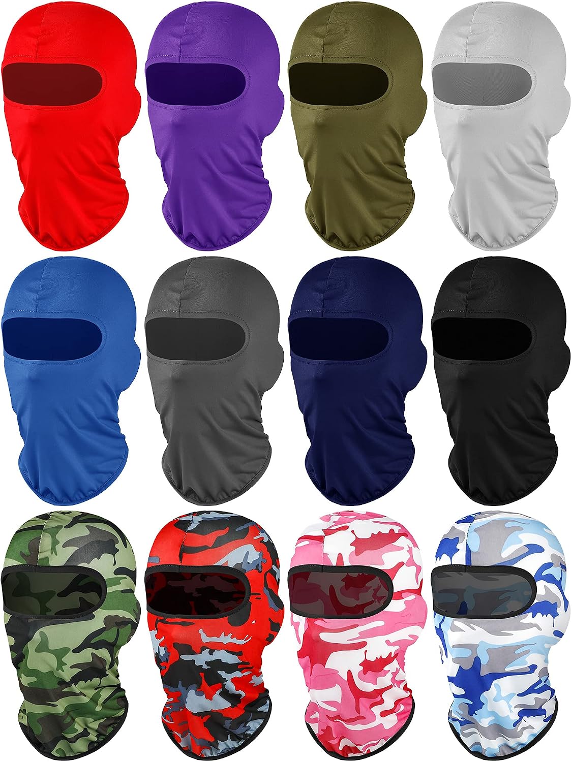 Geyoga 12 Pcs Ski Mask Balaclava Full