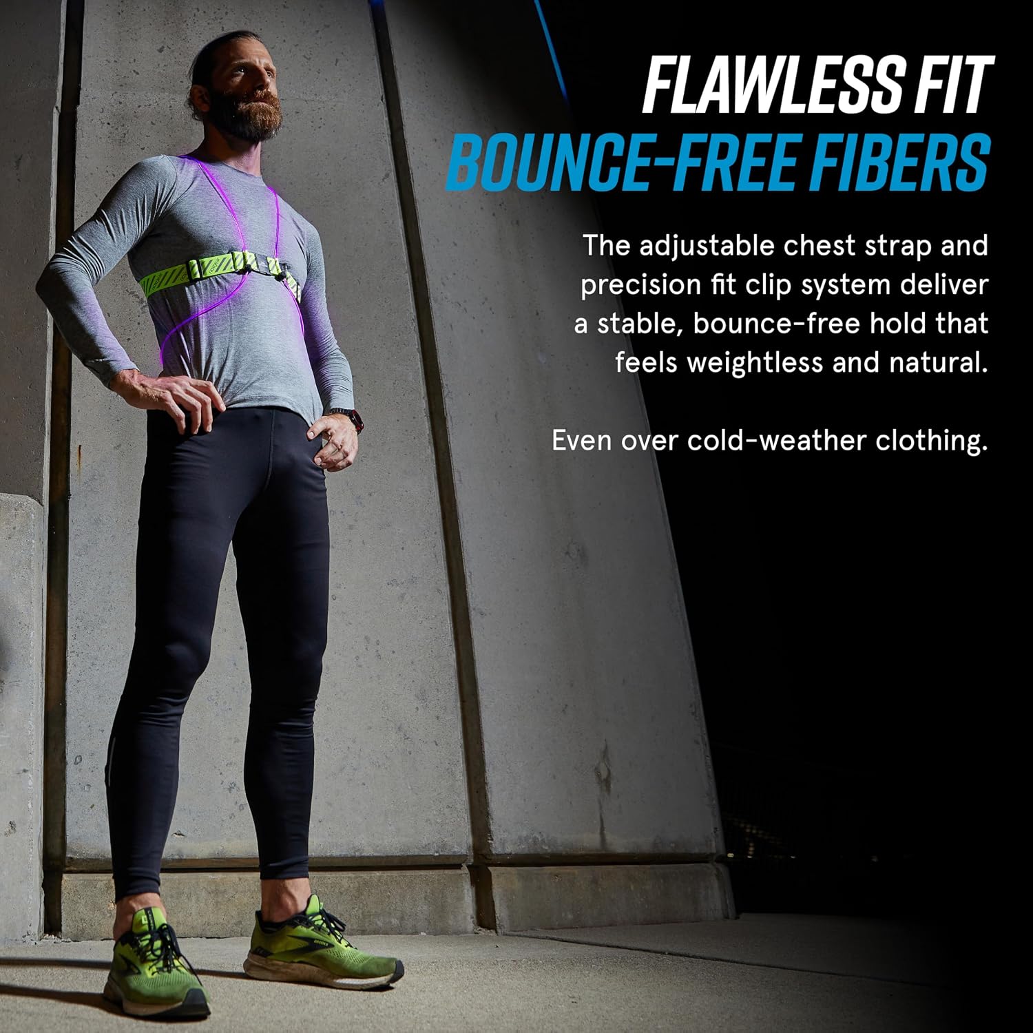 noxgear Tracer2 Multicolor Light Up and Reflective Running Vest | Rechargeable, Ultra-bright Running Lights for Runners
