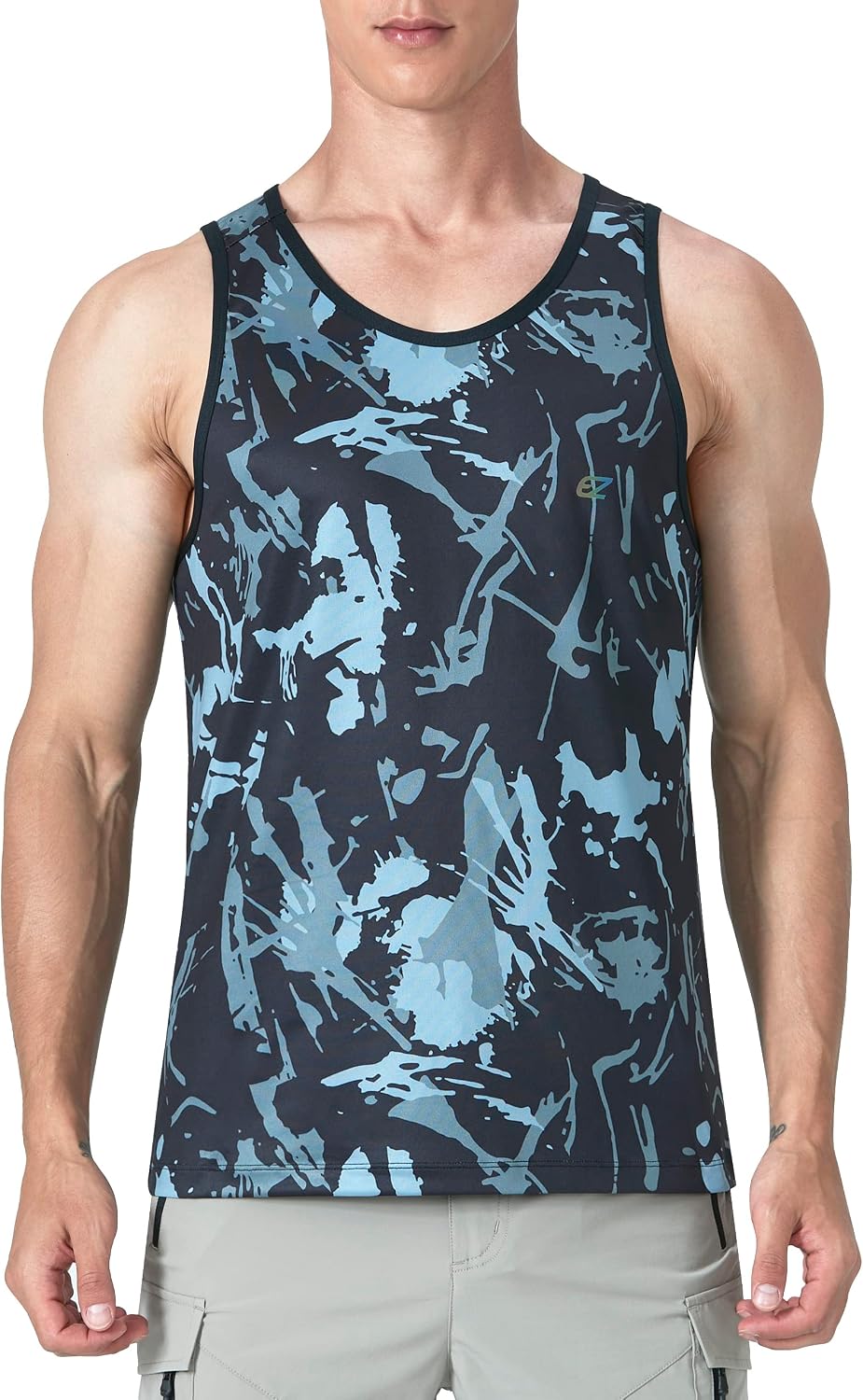 EZRUN Men's Quick Dry Workout Tank Top UPF 50+ Sweat-Wicking Gym Shirt