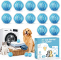 12Pcs Pet Hair Remover for Laundry, Washing Machine Hair Collector & Pet Hair Removal Tool, Reusable Dog & Cat Hair Catcher for Clothes, Bedding & Blankets