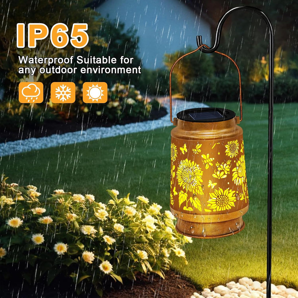 Solar Garden Lights Outdoor Decor,Sunflower Solar Lantern Waterproof