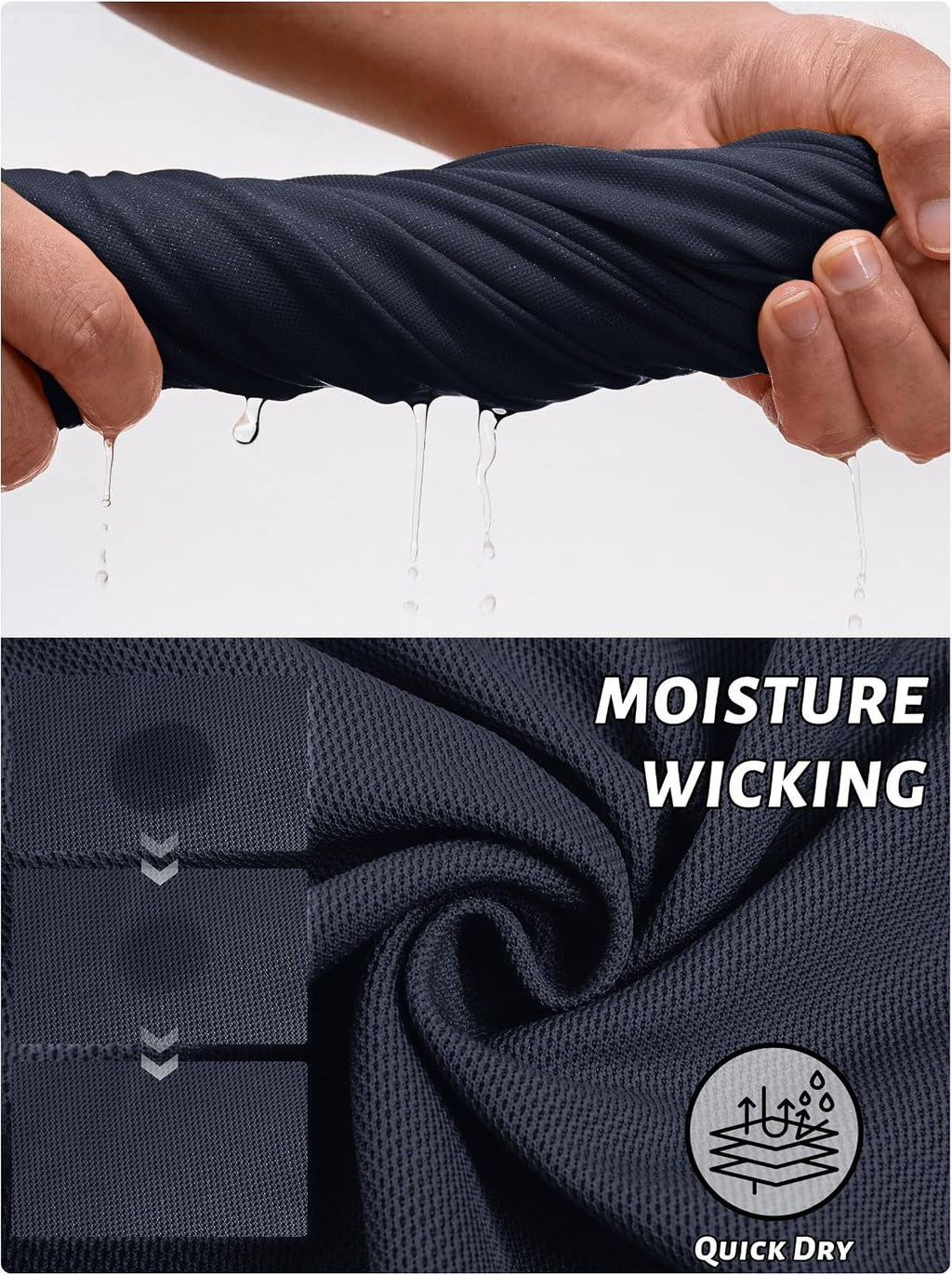 TACVASEN Mens Polo Shirts Short Sleeve Quick Dry Collared Shirt Performance Pique Polos for Athletic Tactical Golf Work