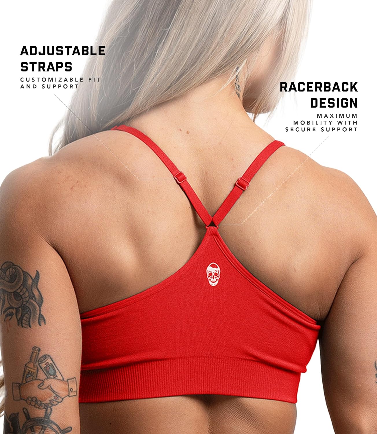 Gymreapers Seamless Sports Bra for Women - Wireless Compression Padded Supportive Bras for Gym, Yoga, & Fitness