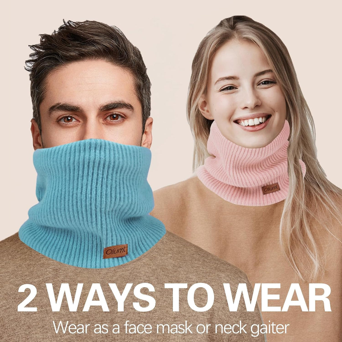 Neck Warmer for men,Winter Neck Gaiters Face Scarf Women Windproof Warm Fleece Scarves Gaiter for Cold Weather