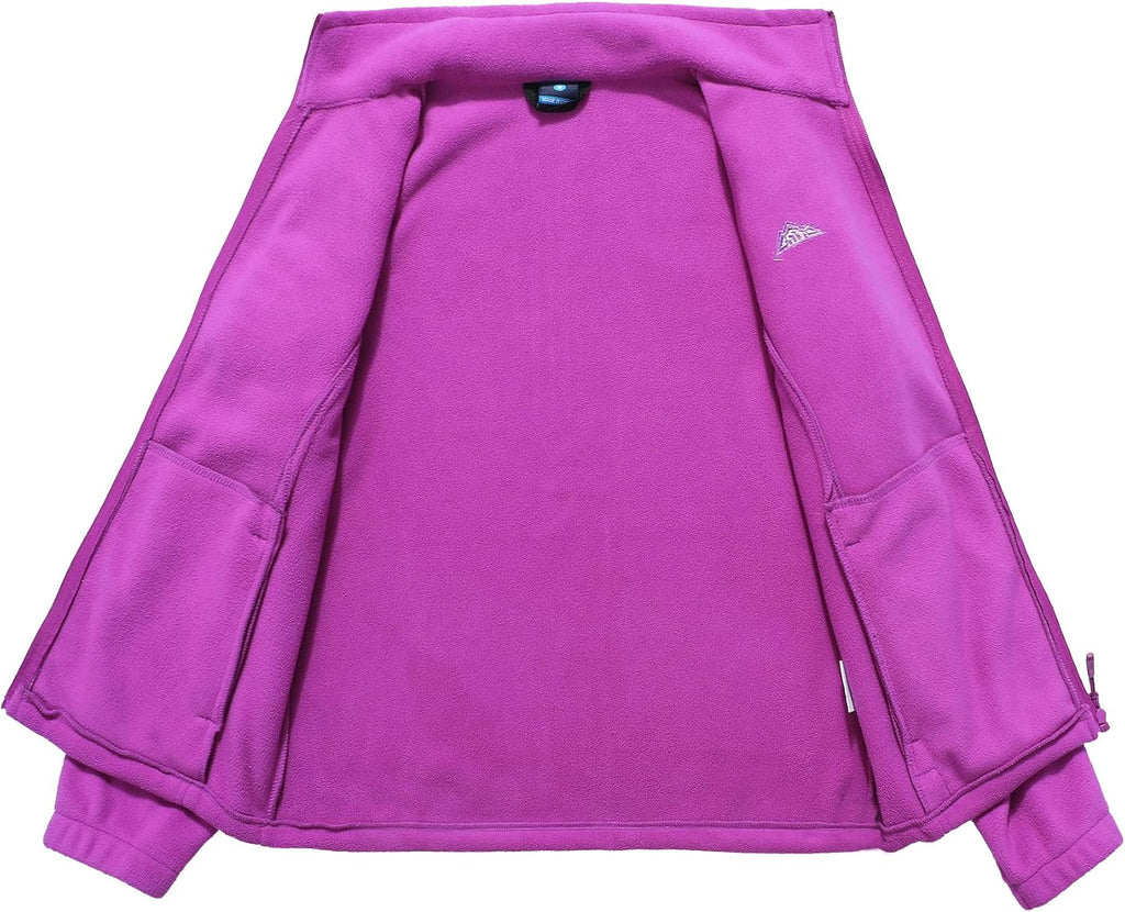 GIMECEN Women's Full Zip Soft Polar Fleece Jacket Outdoor Recreation Coat