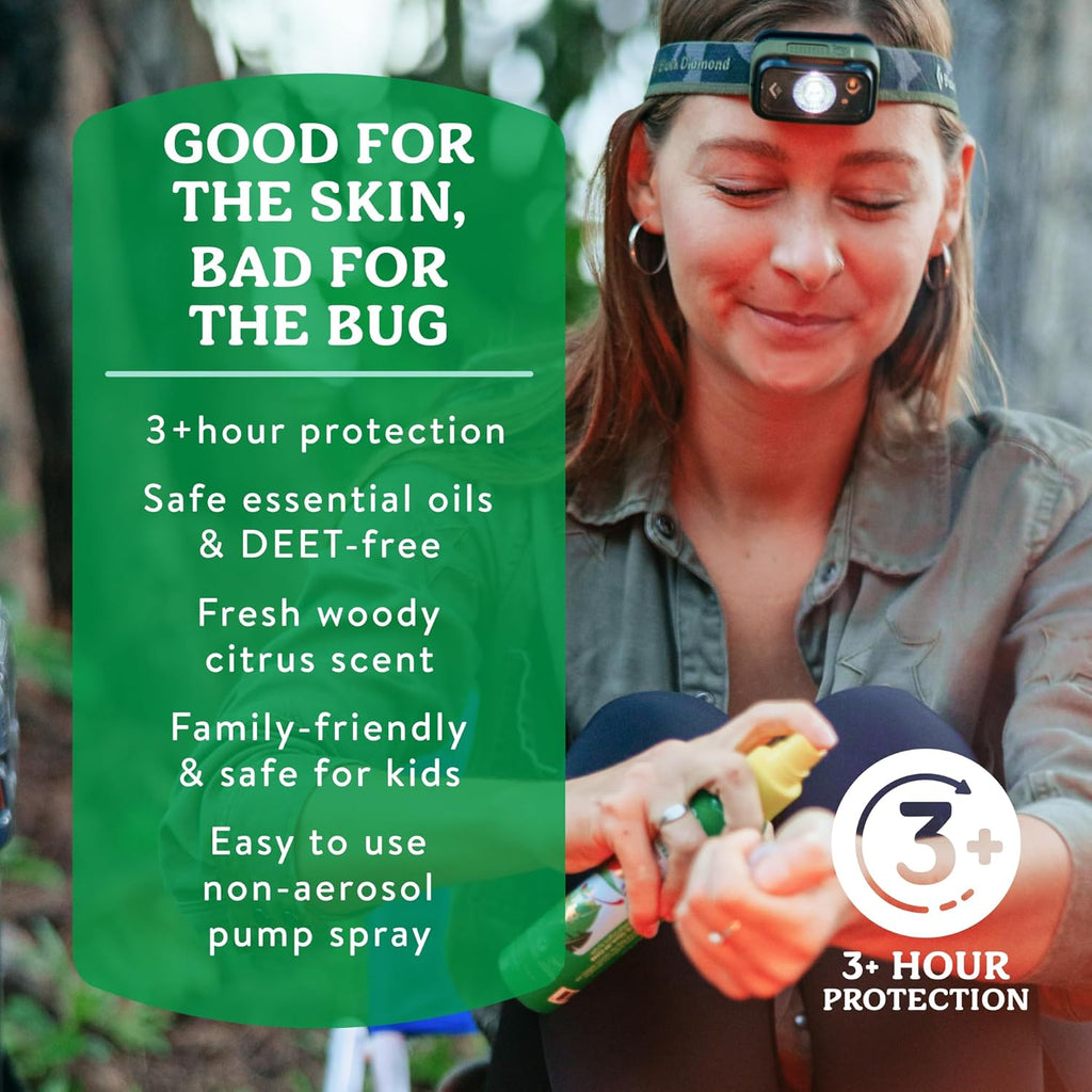 Badger Bug Spray, DEET-Free Citronella, Non-Toxic, Vegan, 4 fl oz 2-Pack