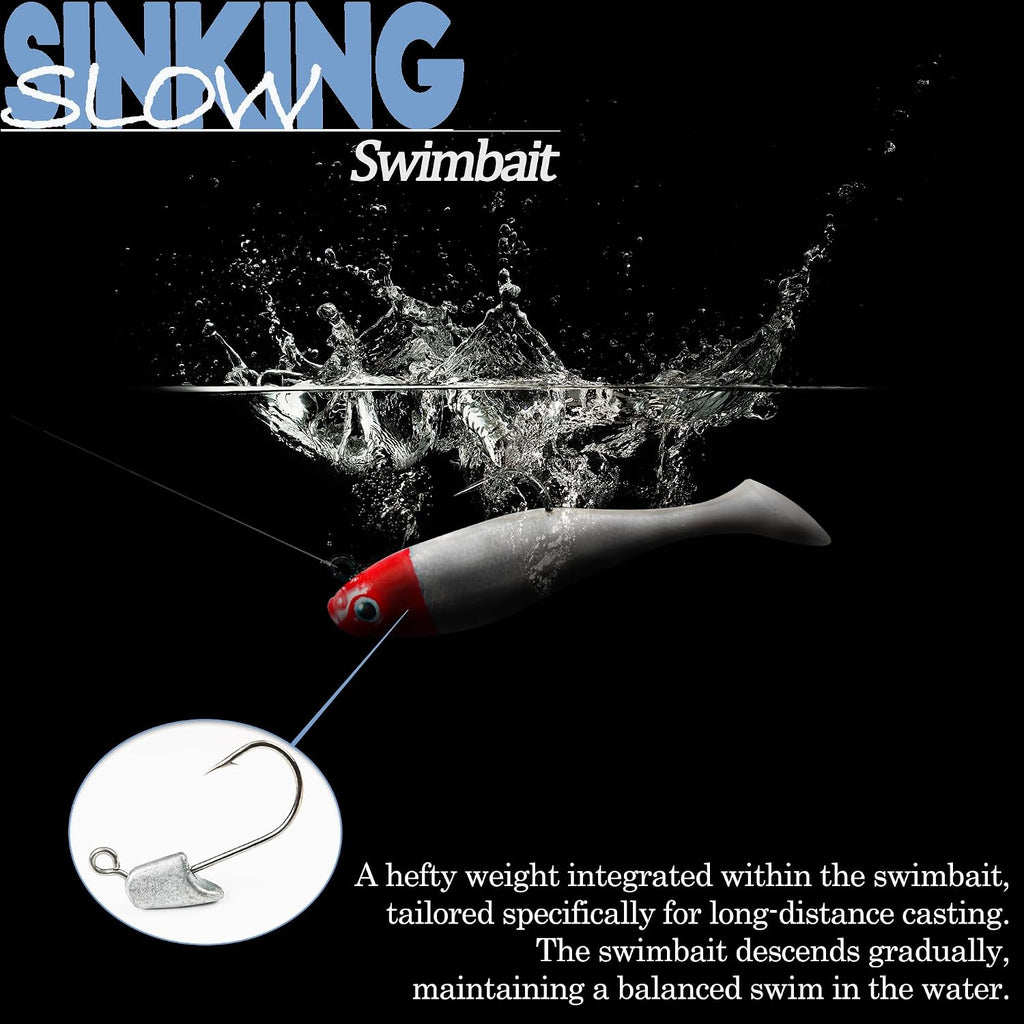 Soft Fishing Lures Paddle Tail Swim Baits for Bass Fishing