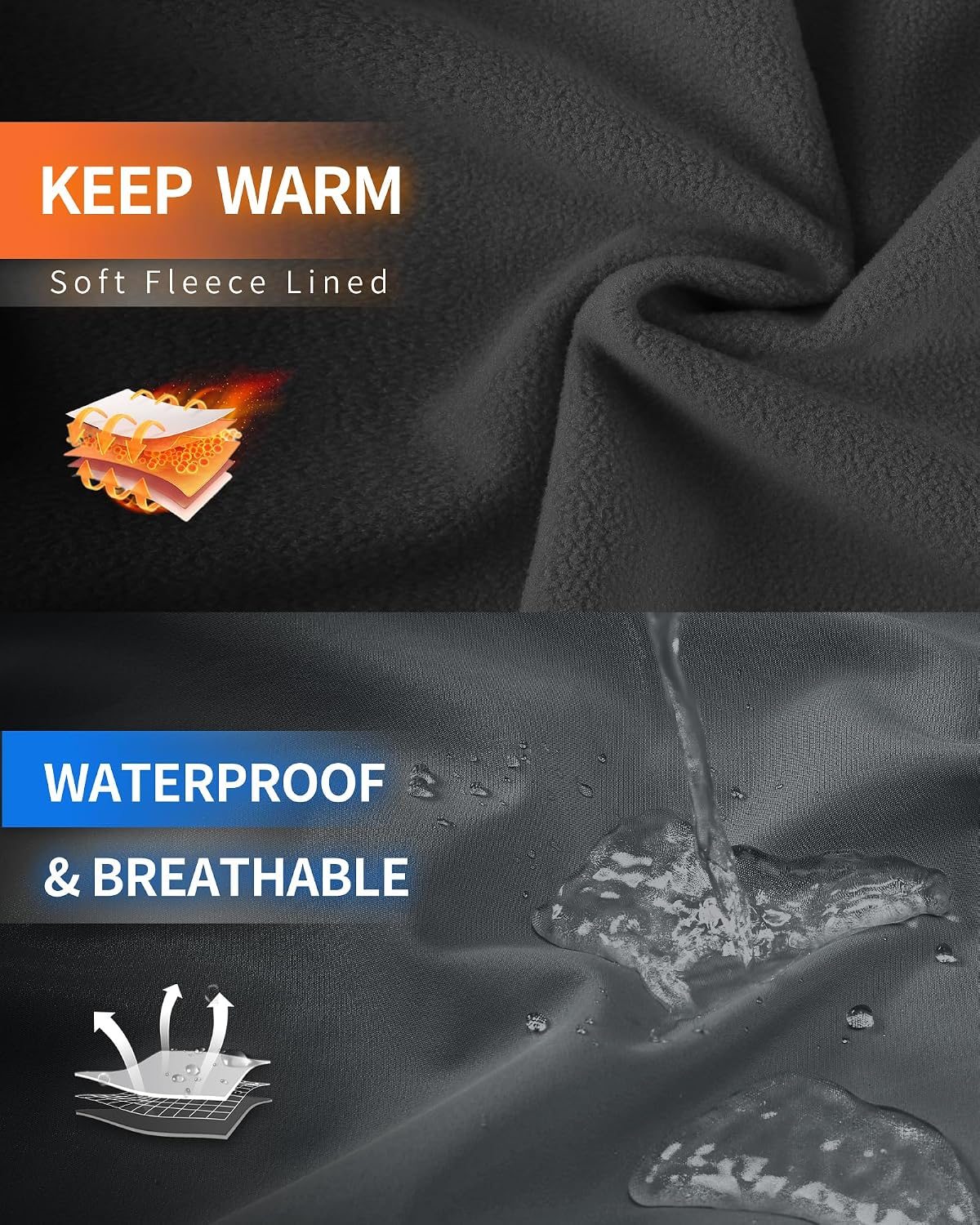 Outdoor Ventures Women's Softshell Jacket Fleece Lined Waterproof Rain Coat