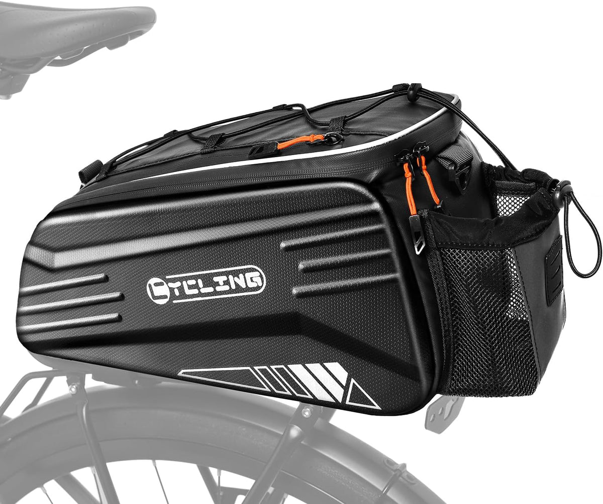 WOTOW Bike Bag for Bicycle Rear Rack - Waterproof Hard Shell 10L
