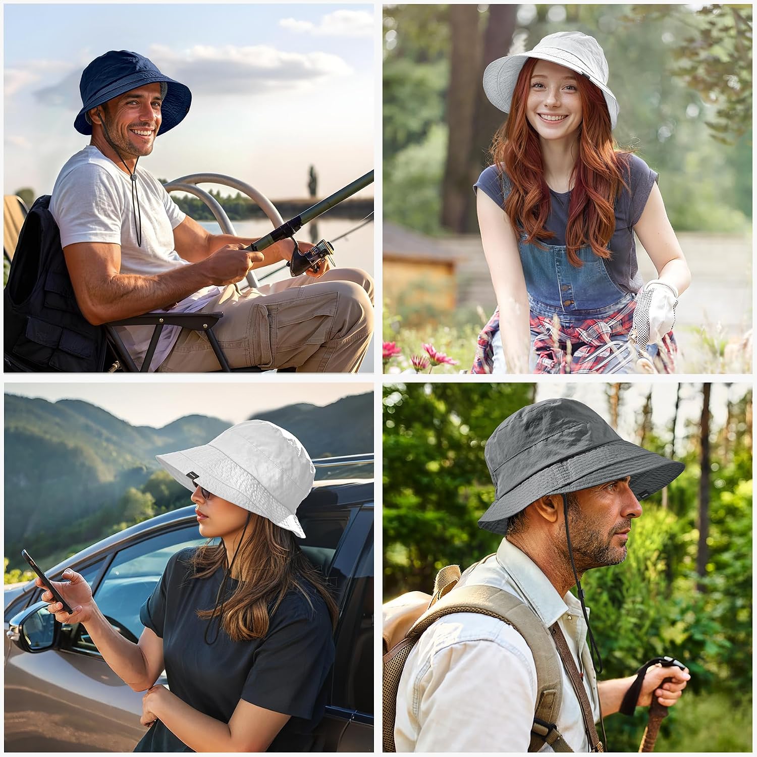 Sukeen Lightweight Bucket Hat for Women Quick-Dry Hiking Hat Packable Foldable UV Sun Hat for Outdoor Activities