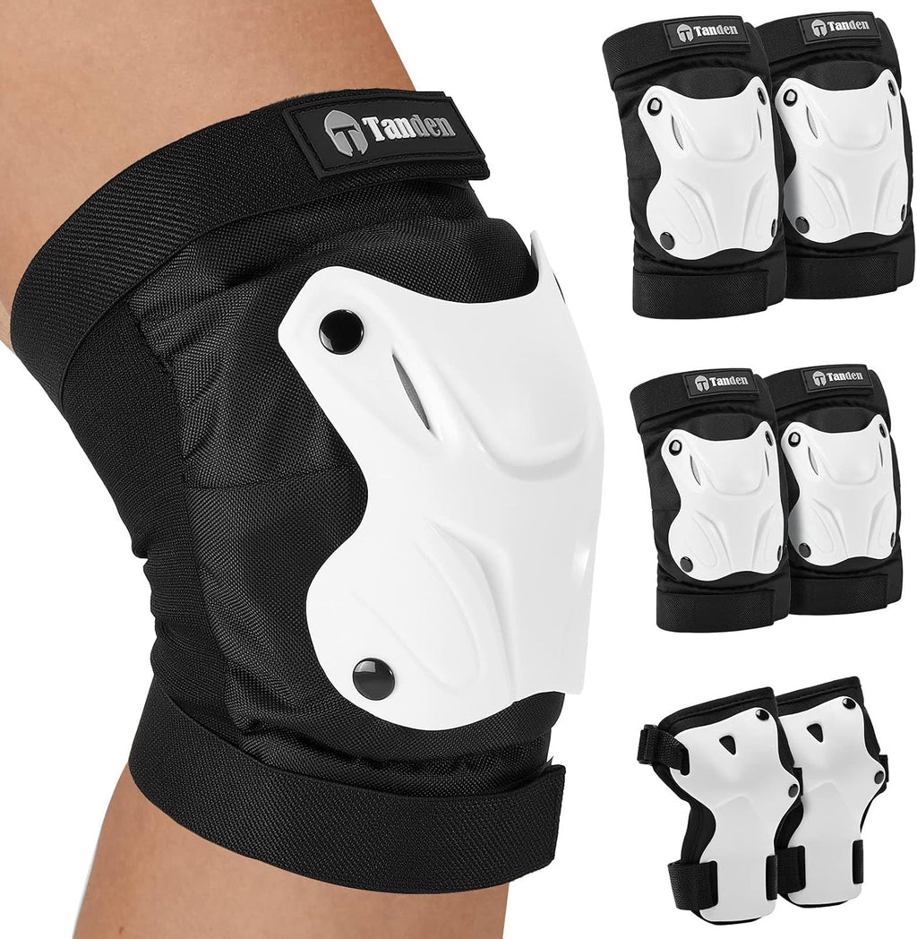Tanden Skating Protective Gear Knee and Elbow Pads Wrist Guards for Roller Skating Skateboarding, Skate Pads Adult Knee Pads