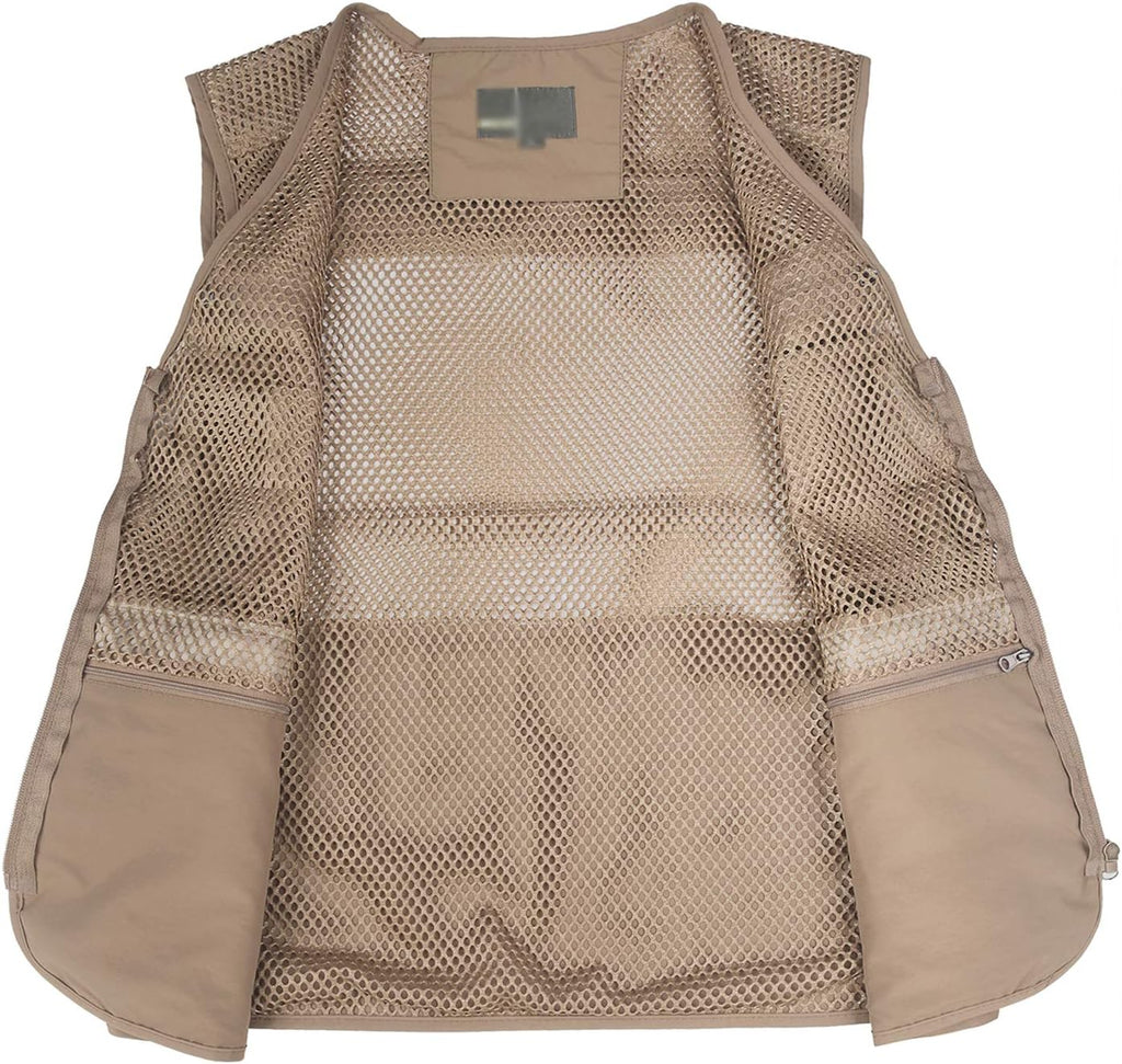 Spanye Mens Outdoor Fishing Vest Safari Travel Photography Vests Jacket Multi Pocket