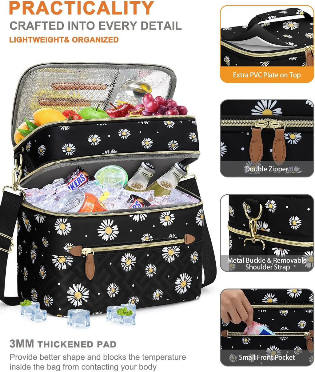 Capolo Lunch Bag for Women Men Insulated Lunch Tote Leakproof Lunchbox Bags