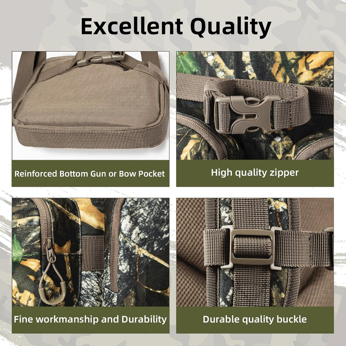 Hunting Backpack for Men Camo Hunting Day Pack for Rifle Bow 35L