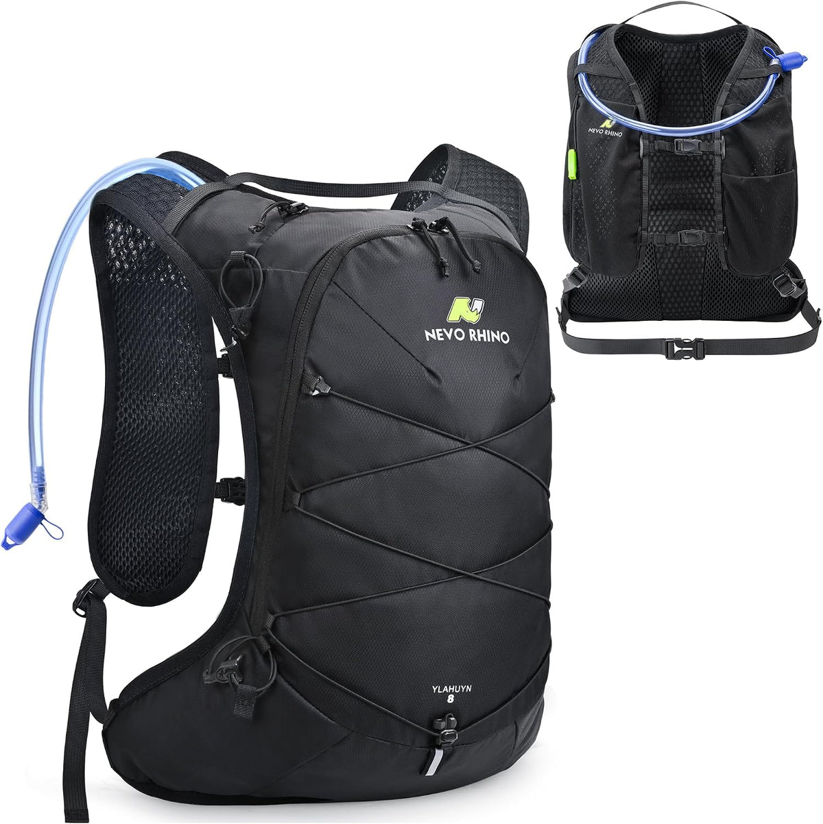 N NEVO RHINO Hydration Backpack with 70 oz/ 2L Bladder, Hiking Water Pack