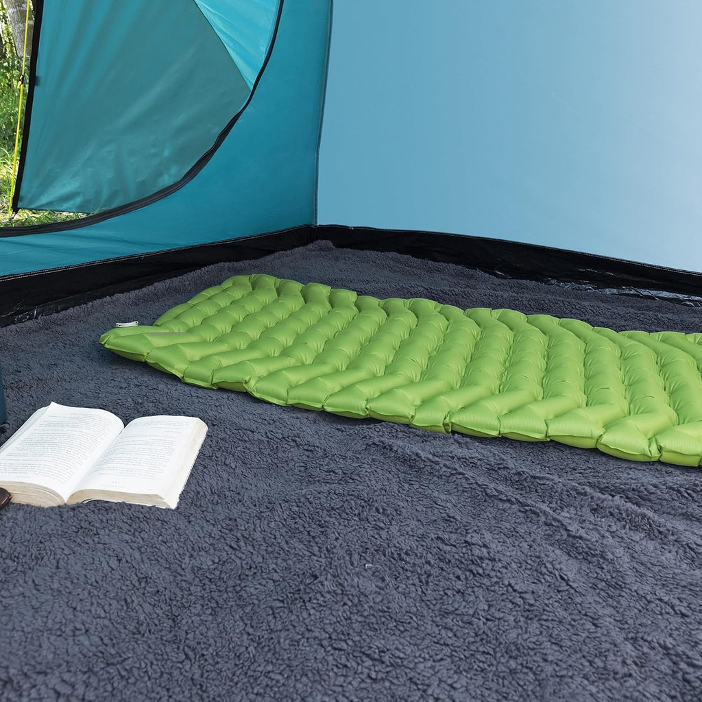 Bestway WanderLite 74" x 23" Inflatable Camping Sleeping Pad, Green
