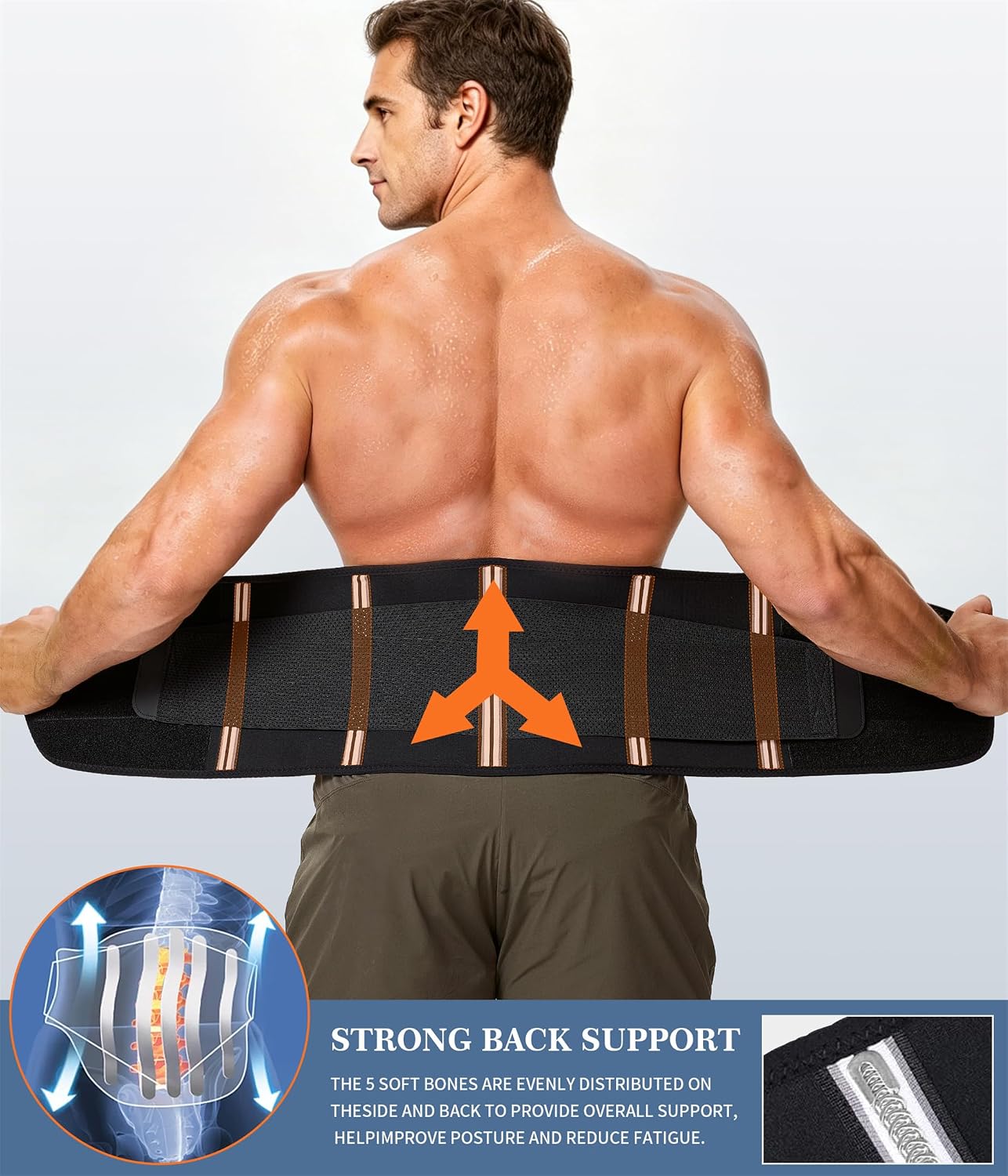 TAILONG Neoprene Waist Trimmer Ab Belt for Men Waist Trainer for Women Corset Slimming Body Shaper Workout Sauna Sweat Band