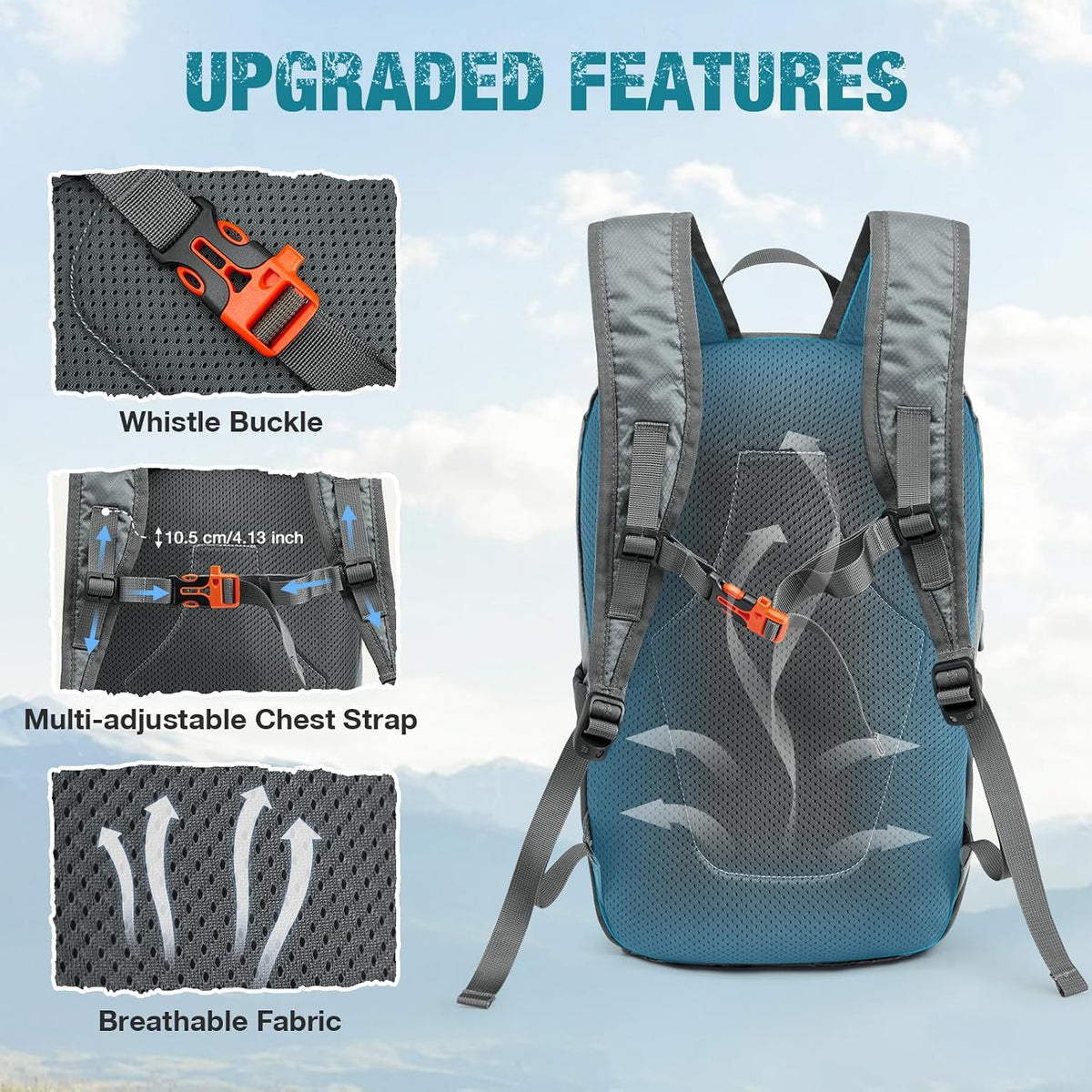 G4Free 18L Lightweight Packable Hiking Backpack for Men Women