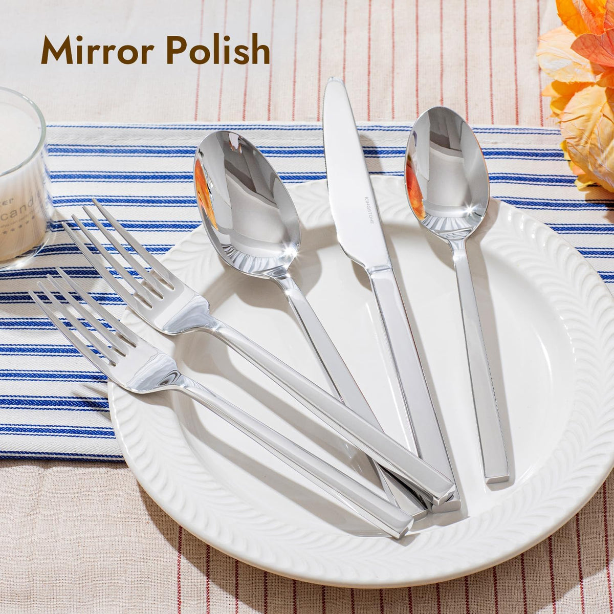 Silverware Set for 8, 40 Piece Flatware Set, Stainless Steel
