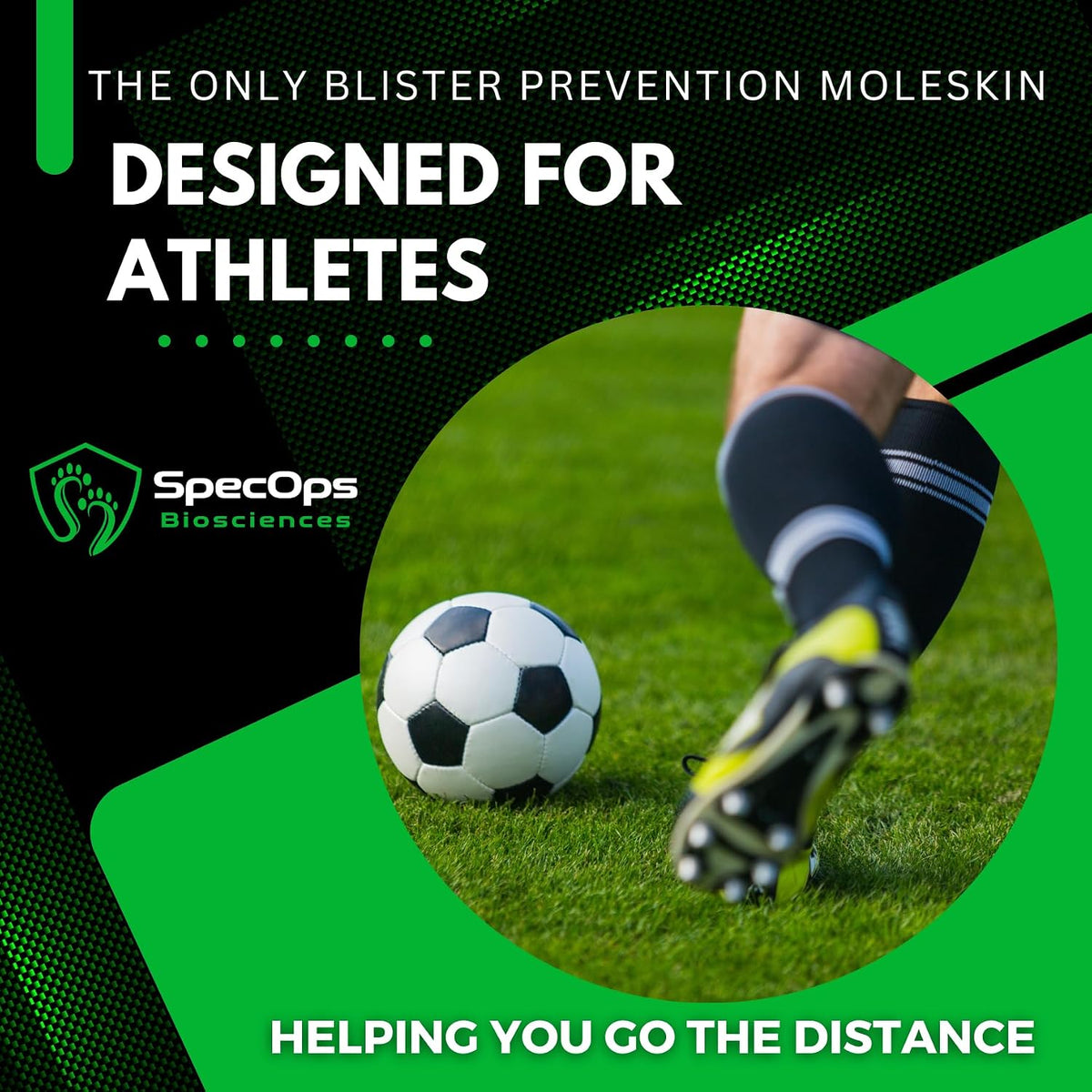 SpecOps Biosciences 60 Strips Thin Athletic Moleskin | Hiking & Running