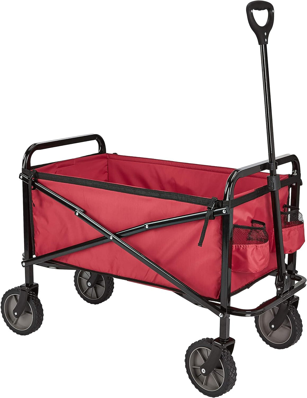 Amazon Basics Collapsible Heavy Duty Utility Wagon for Outdoor Sports, Camping, Garden, and Shopping, Versatile, Easy to Store, 265 Pounds Capacity, 27.6 x 40.9 x 20 inches, Blue