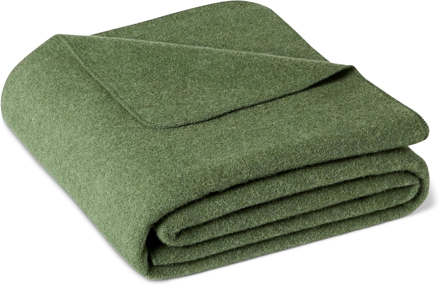 Amazon Basics Outdoor Camping Blanket, Military-Style Wool Blend, Camping Essentials