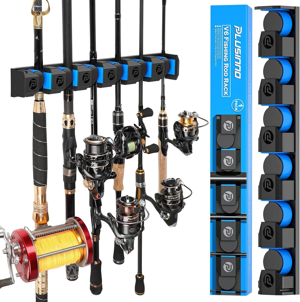 PLUSINNO V6 Vertical Fishing Rod Holder, Pole Holders for Heavy Combos