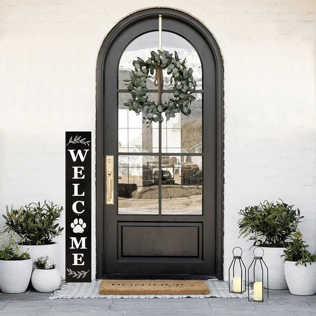 Perfnique Modern Farmhouse Lantern Decor, 15'' 13'' Set of 2 Black Metal Lantern, 2 LED 6hr Timer Flameless Candles ＆ Remote Timer, Lanterns Decorative for Outdoor, Home, Indoor, Patio, Christmas