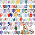 Huhumy 100 Pcs Boho Dog Bandanas Bulk Summer Boho Bandanas for Dogs