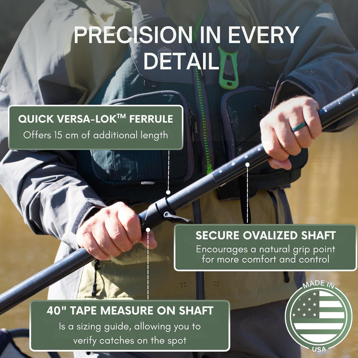 BENDING BRANCHES Angler Classic Versa-Lok Kayak Fishing Paddle – Adjustable Versa-Lok Ferrule, Lightweight Fiberglass Shaft, Fiberglass-Reinforced Blades, 2-Piece Design