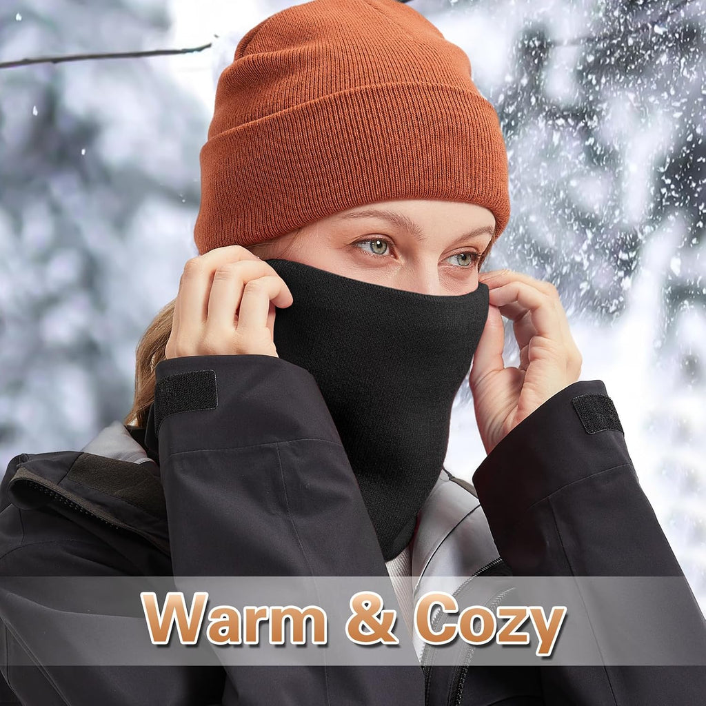 Neck Warmer Gaiter for Men Women,Winter Soft Thick Warm Fleece Lined Face Ski Mask Scarf Cold Weather Running