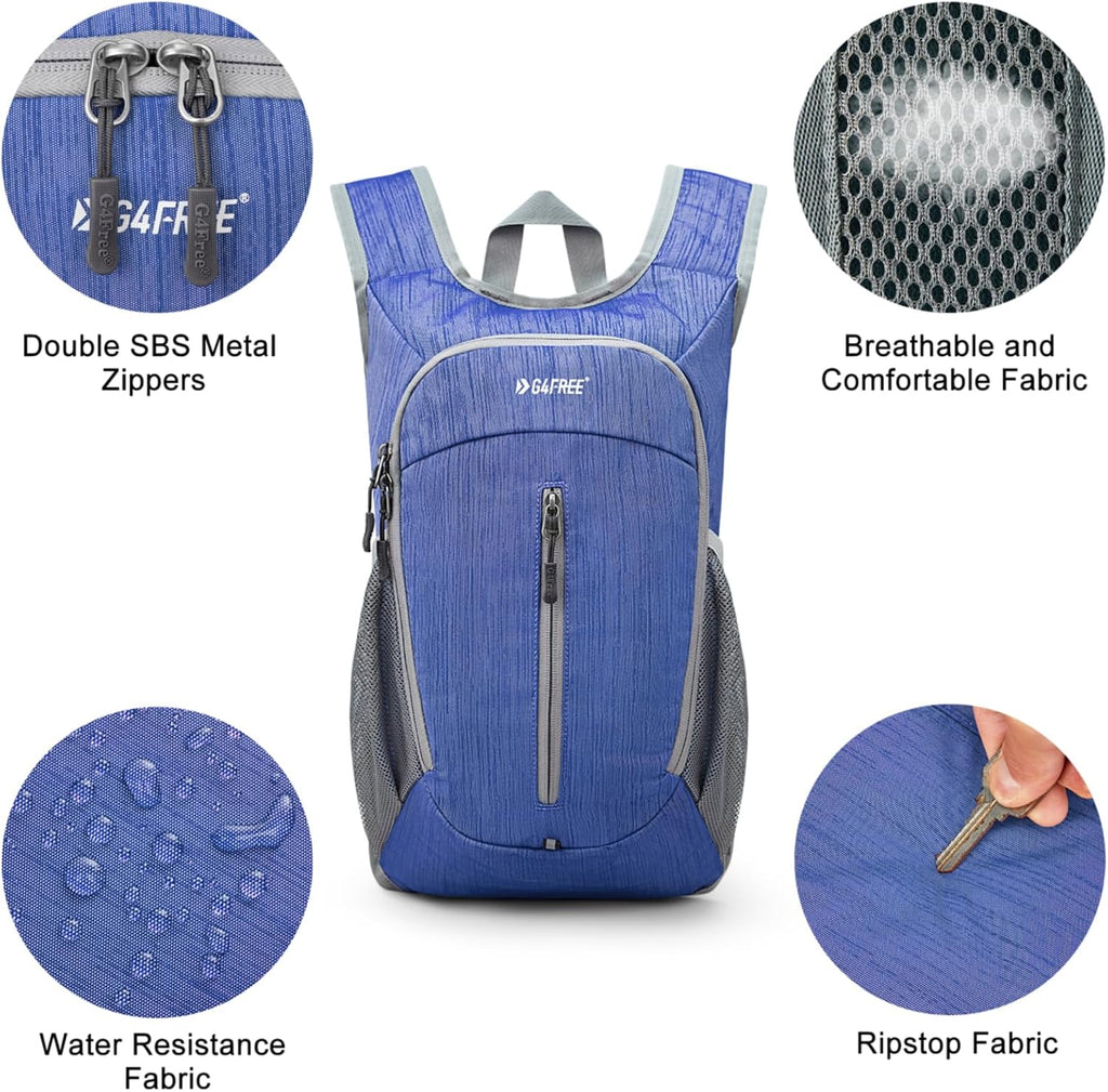 G4Free 10L Hiking Backpack Small Travel Hiking Daypack Lightweight Packable Backpack Casual Foldable Shoulder Bag