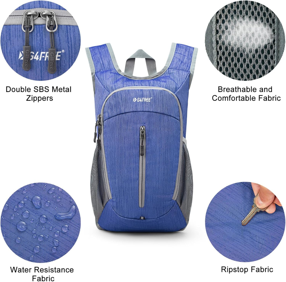 G4Free 10L Hiking Backpack Small Travel Hiking Daypack Lightweight Packable Backpack Casual Foldable Shoulder Bag