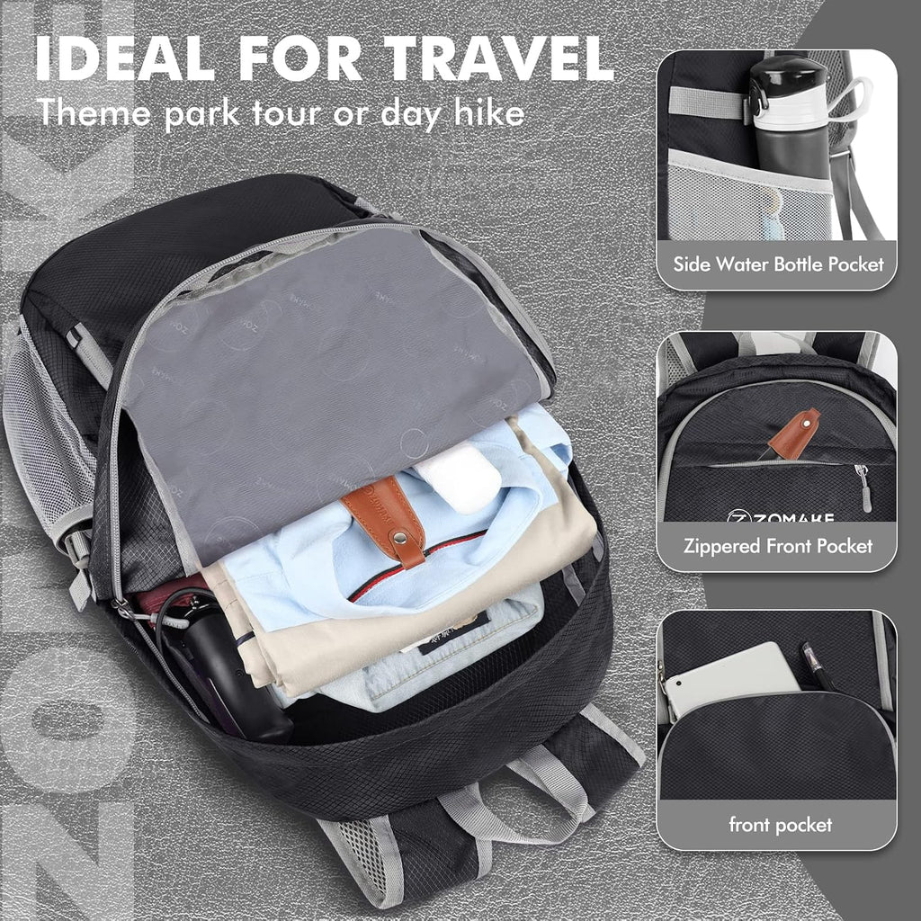 ZOMAKE Lightweight Packable Backpack 30L, Foldable Travel Hiking Daypack