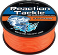 Reaction Tackle Braided Fishing Line - Pro Grade Power Performance for Saltwater or Freshwater Fish - Colored Fishing Line Braid for Extra Visibility
