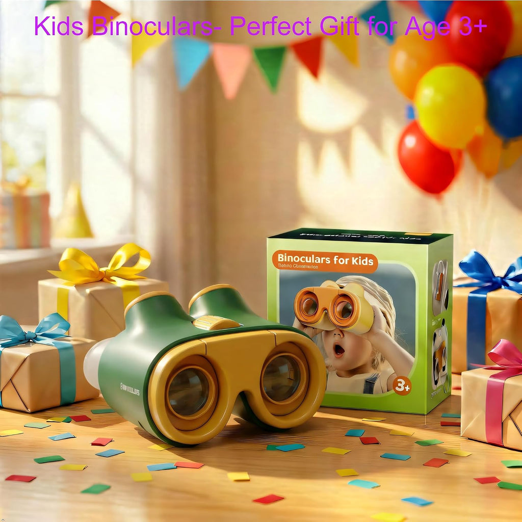 Binoculars Science Toys for Kids 3-8: Panda Look - Gift for Boys & Girls | Outdoor Adventure & STEM Educational Toy for Bird Watching, Camping, Hiking - Ages 3-8 Boys & Girls Birthday Gift