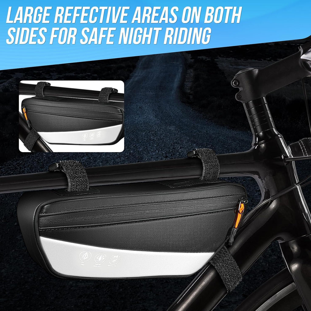 WOTOW Bike Frame Bag - Waterproof Triangle Storage Bag, 1.8L
