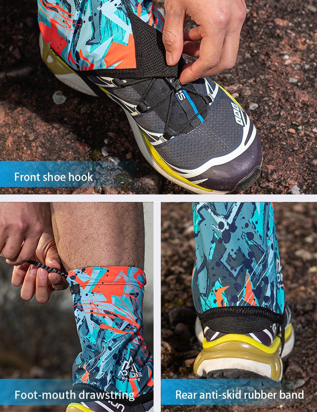 Trail Gaiters Low Shoes Gators for Hiking Boots Breathable Boots Gators for Running