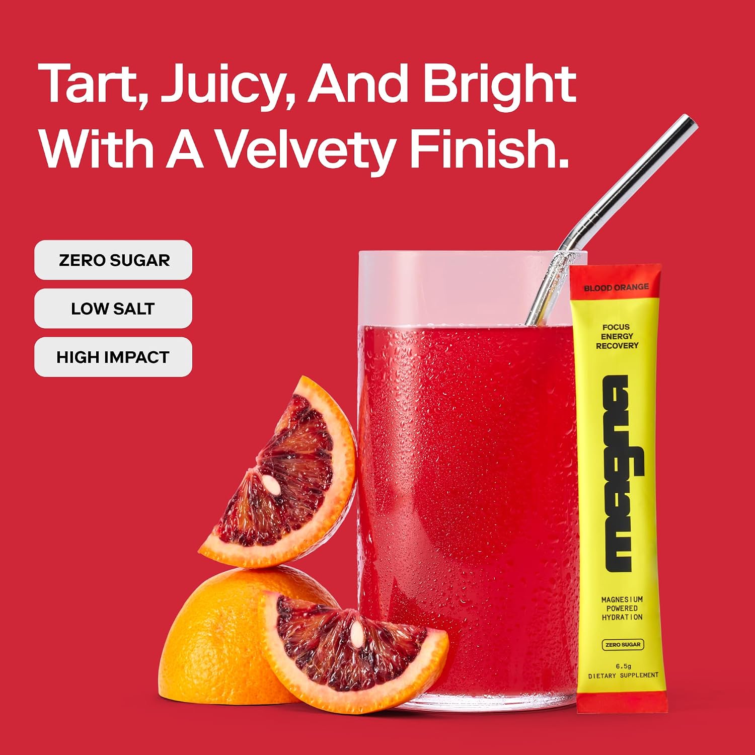 MAGNA Electrolyte Powder Drink Mix for Hydration (28 Serving, Blood Orange)