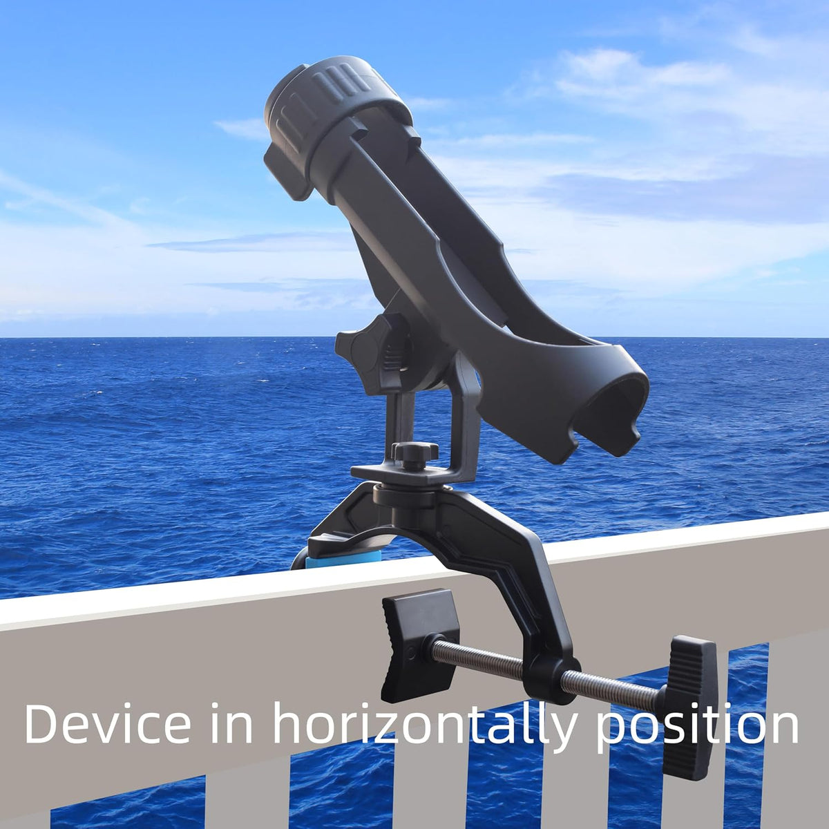 Fishing Rod Holders for Boat, Upgraded Fishing Rod Holder with Enlarge Clamp Innovative Dual-V Shaped Design Fit Round/Square Tube Boat Fishing, Fishing Gifts for Men