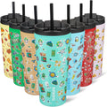BJPKPK 22 oz Coffee Tumbler with Straw, Insulated Stainless Steel Cup