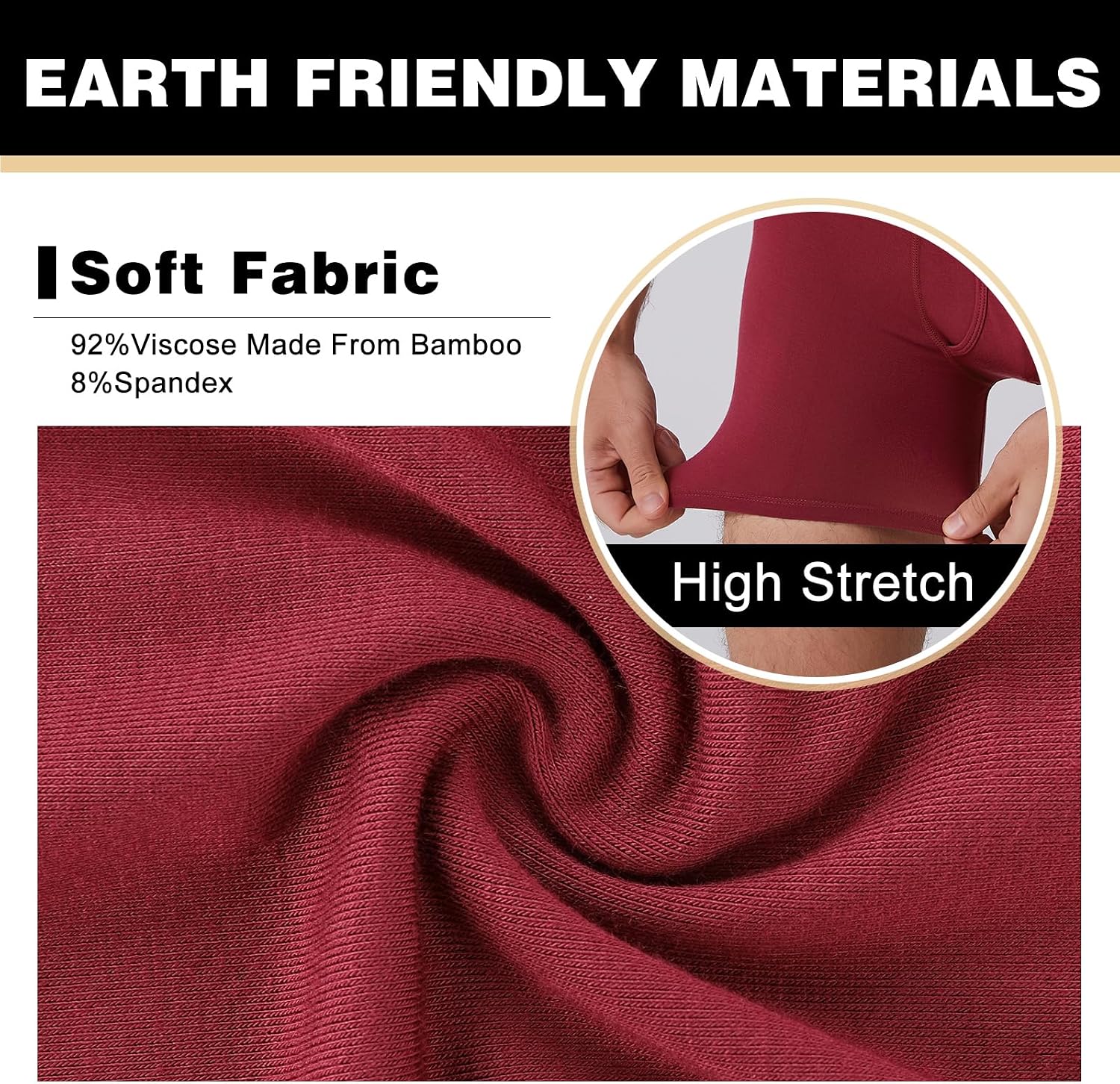 BAMBOO COOL Ultra Soft & breathable Mens Underwear Boxer Briefs Pack