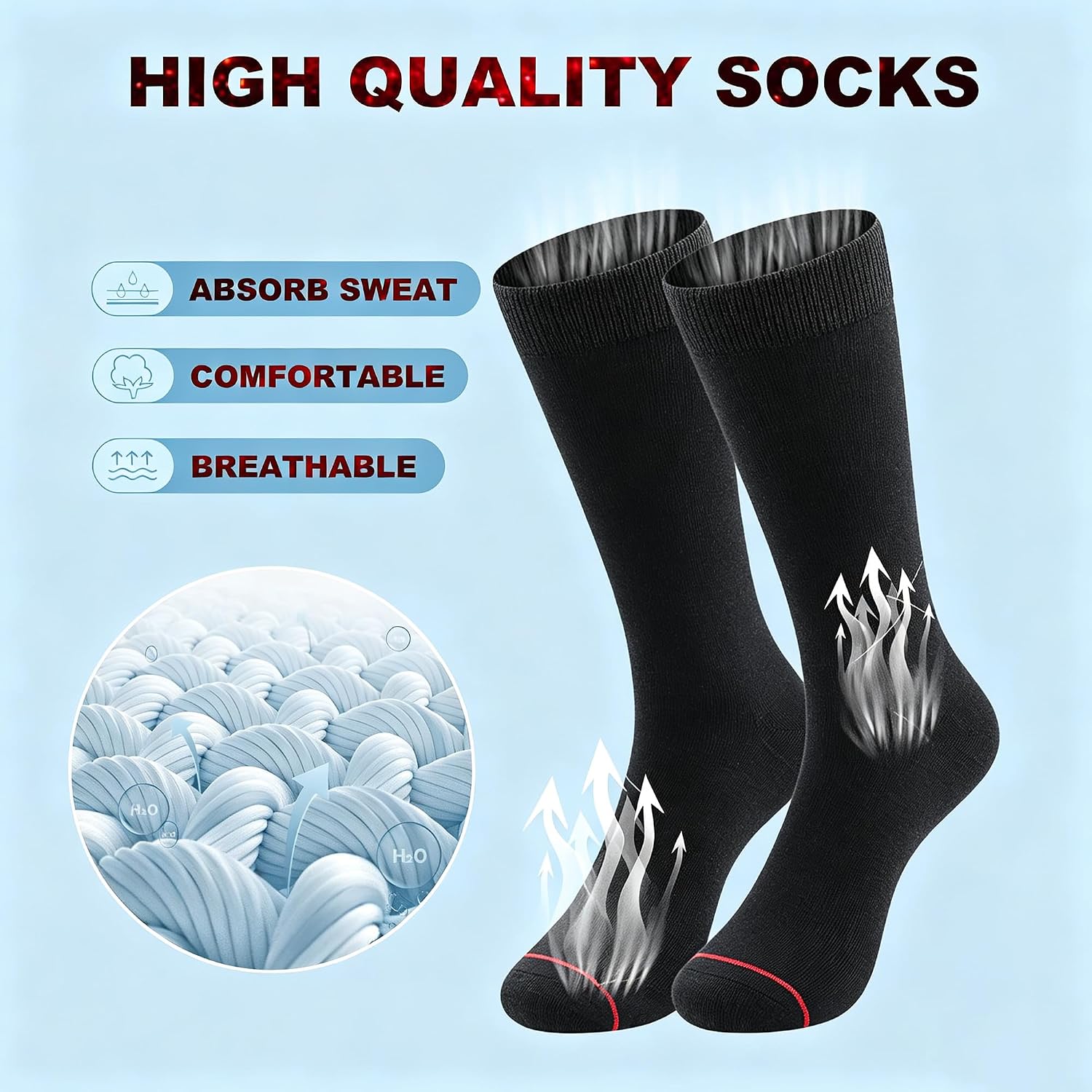 BONANGEL Thin Merino Wool Socks for Men, Lightweight Dress Hiking Socks
