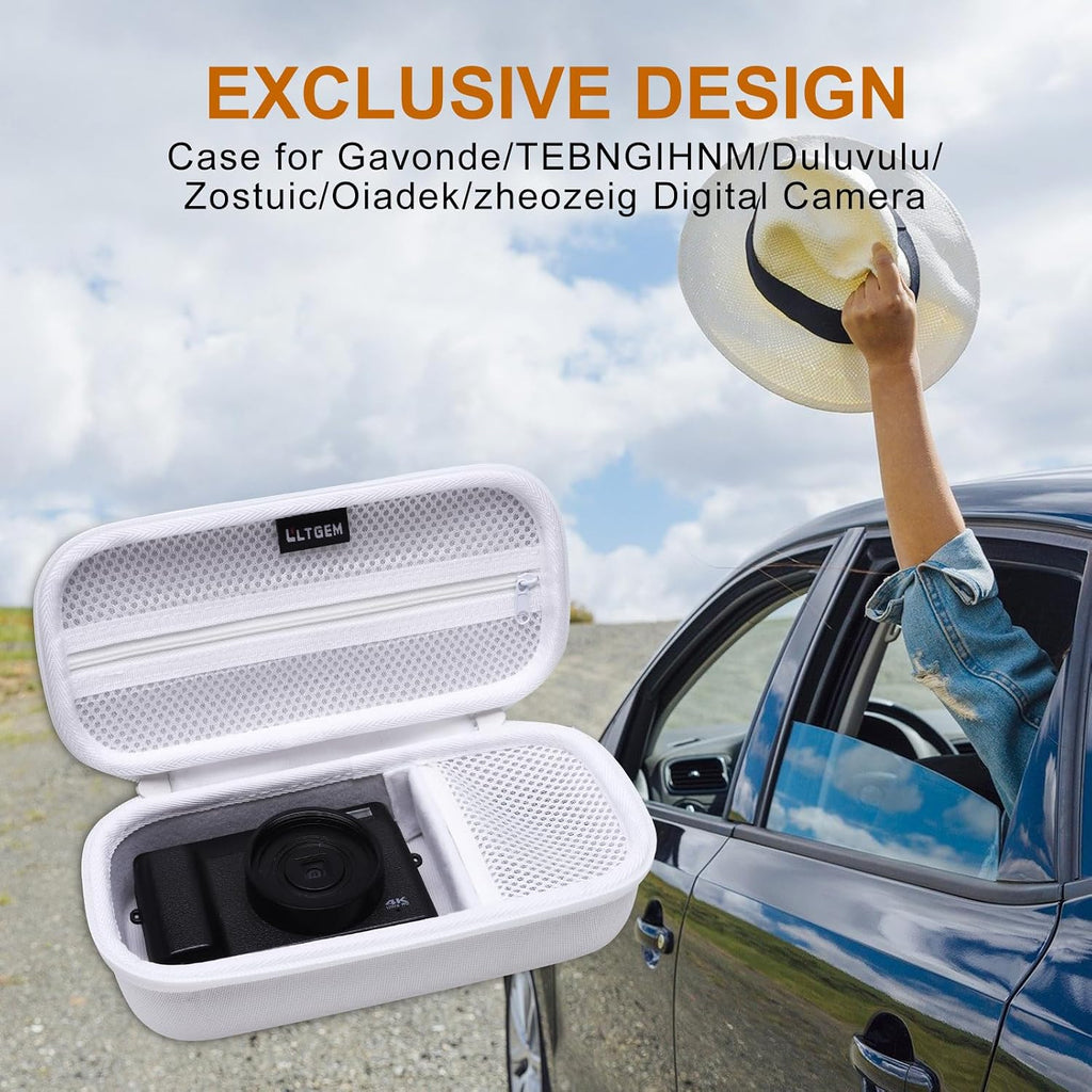 4K Digital Camera Case for Duluvulu/W & O/Gavonde/VJIANGER/FACLAM White