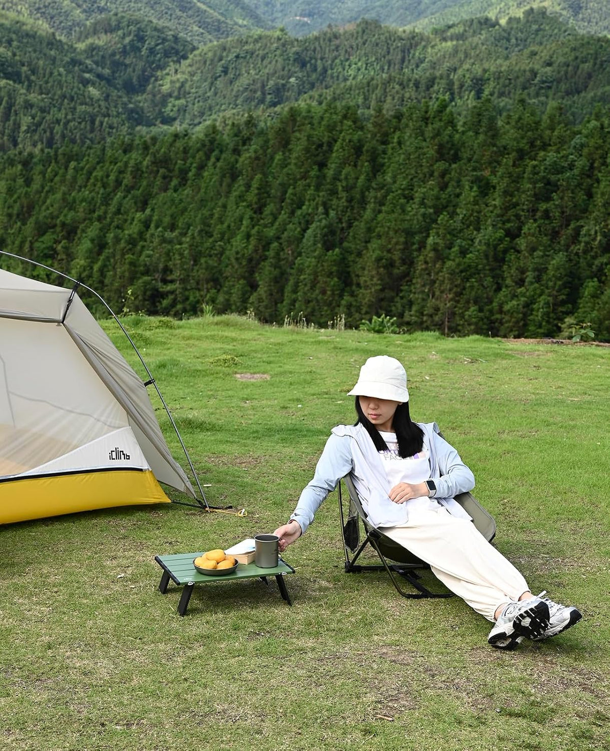iClimb Ultralight Compact Mini Folding Alu. Table (Green - S)